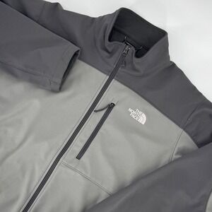 The North Face Mens Apex Bionic Softshell Jacket Grey Full Zip XL AMVY T183